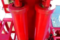 Red Hydraulic Cylanders